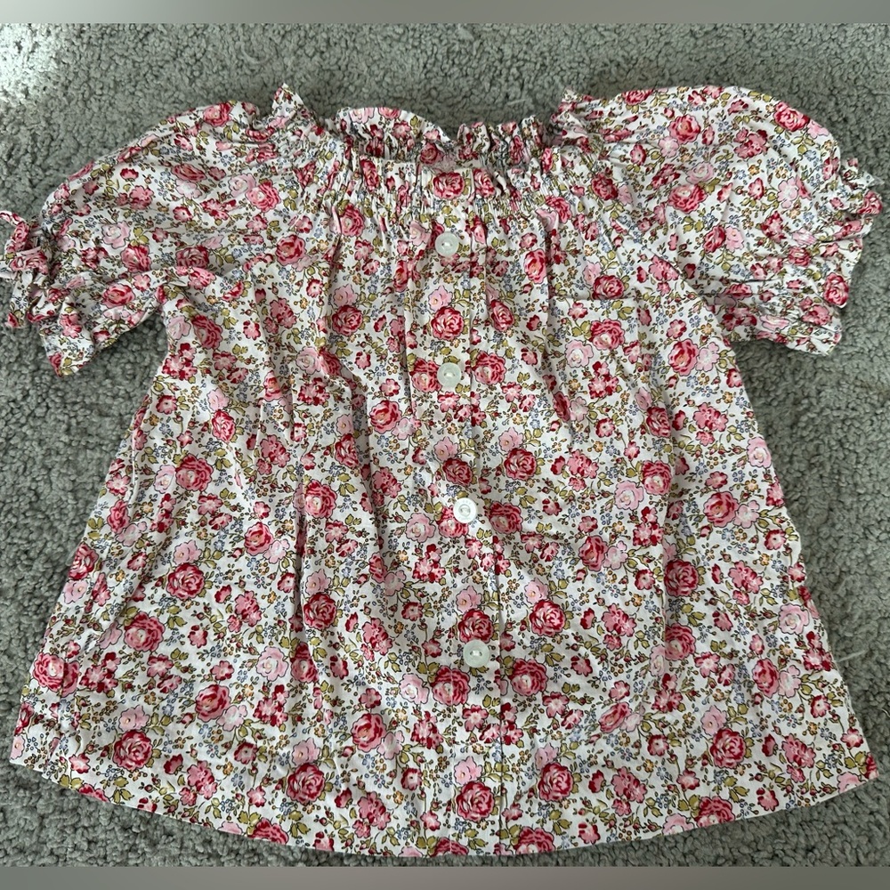 Bisby button front floral blouse